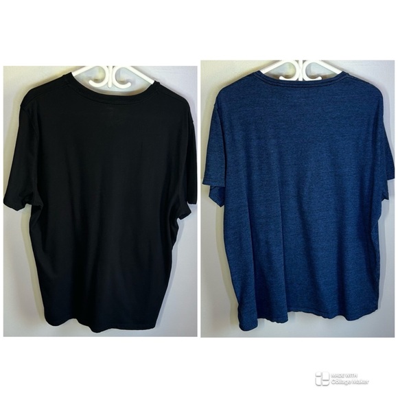 Bundle of 2 Old Navy Blue and Black Short Sleeve Relaxed Fit Tees Mens Size XL - Picture 2 of 11
